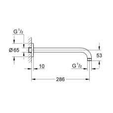 Душевой кронштейн Grohe (286 мм) (28576000)