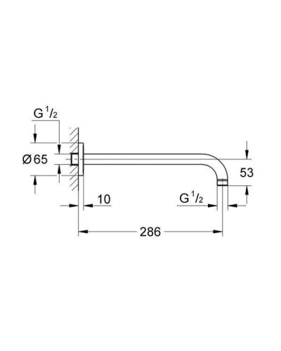 Душовий кронштейн Grohe (286 мм) (28576000)