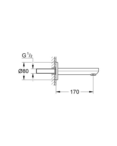 Вилив для ванни Grohe Eurosmart Cosmopolitan (13261000)