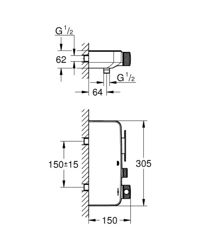 Термостат для душа Grohe Grohtherm SmartControl (34719000)