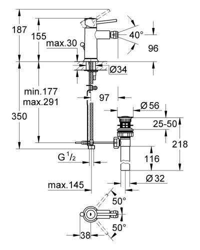 Змішувач для біде Grohe BauClassic (32864000)