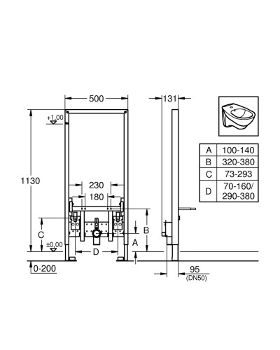 Інсталяція для біде Grohe Rapid SL (38553001)