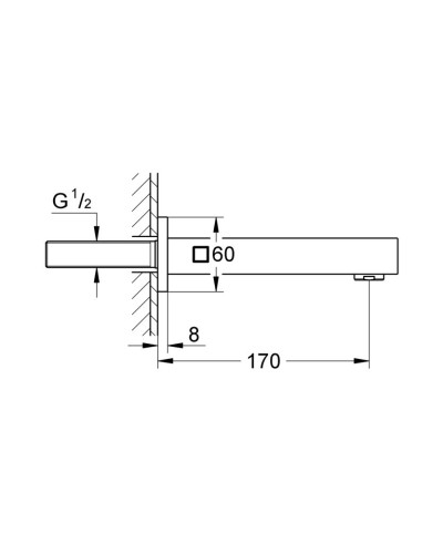 Вилив для ванни Grohe Universal Cube (13303000)