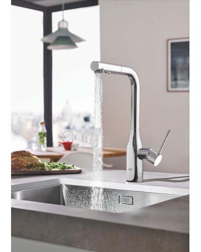 Змішувач для кухні з висувним виливом Grohe Essence New (30270000)