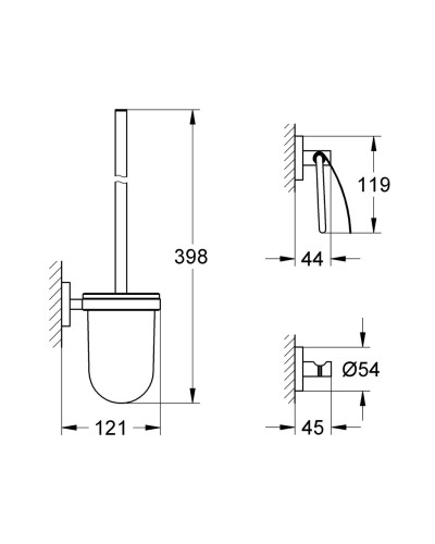 Набір аксесуарів 3 в 1 Grohe Essentials New (40407001)