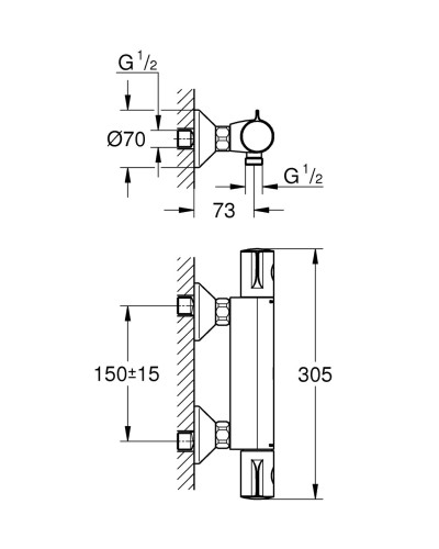 Термостат для душа Grohe Grohtherm 800 (34558000)