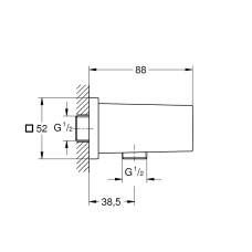 Шланговое подключение с держателем Grohe Euphoria Cube (26370000)