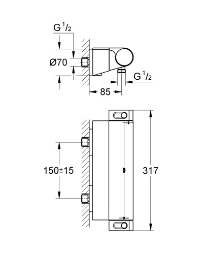 Термостат для душа Grohe Grohtherm 2000 NEW (34469001)