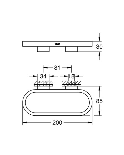 Тримач для рушників Grohe Selection (41035000)