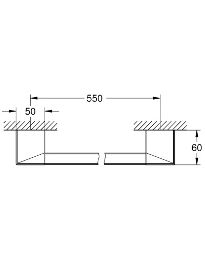 Поручень для ванни/тримач для рушника Grohe Selection Cube (40807000)