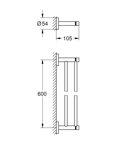 Подвійний тримач для рушників Grohe Essentials New (40802001)