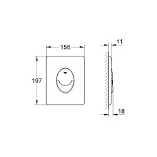 Клавиша смыва Grohe Skate Air (38505000)