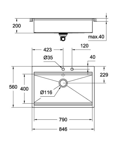 Мийка кухонна Grohe EX Sink K800 подвійна (90 cm) (31584SD0)