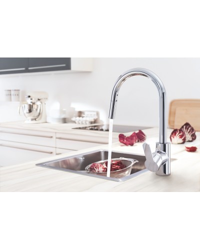 Смеситель для кухни с выдвижным изливом Grohe Eurostyle Cosmopolitan (31482003)