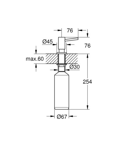 Дозатор для миючого засобу Grohe (40535000)