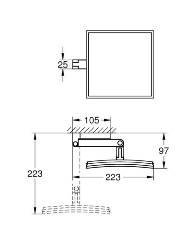 Косметичне дзеркало Grohe Selection Cube (40808000)