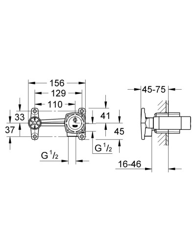 Прикрытая часть смесителя для раковины Grohe Non Rapido OHM (23319000)