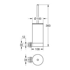 Туалетный ершик в комплекте Grohe Selection (41076000)