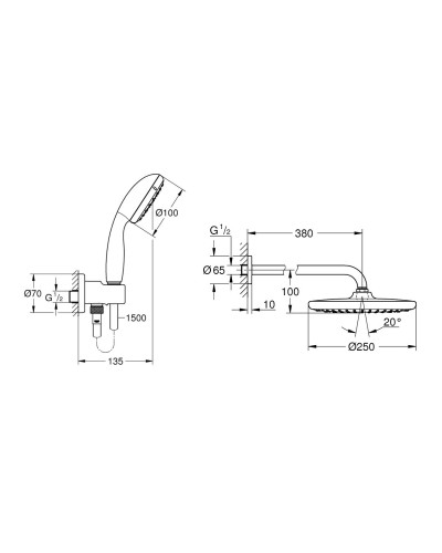 Душова система Grohe Grohtherm SmartControl (26416SC3)