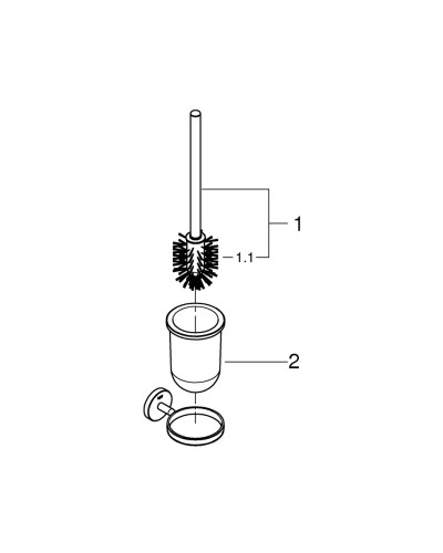 Туалетний йоржик у комплекті Grohe Bau Cosmopolitan Neutral (40463001)