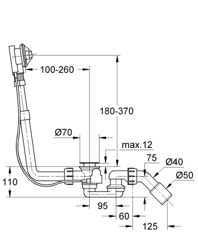 Зливний і переливний гарнітур для ванни Grohe (28939000)