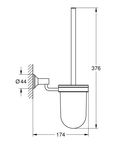 Туалетний йоржик у комплекті Grohe Essentials Authentic (40658001)