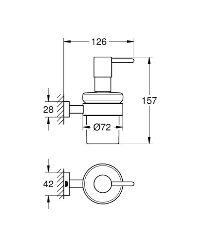 Дозатор жидкого мыла Grohe Essentials Cube New (40756001)