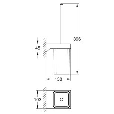 Туалетный ершик в комплекте Grohe Selection Cube (40857000)