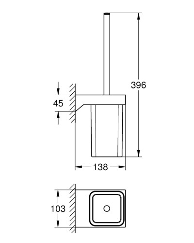 Туалетний йоржик у комплекті Grohe Selection Cube (40857000)