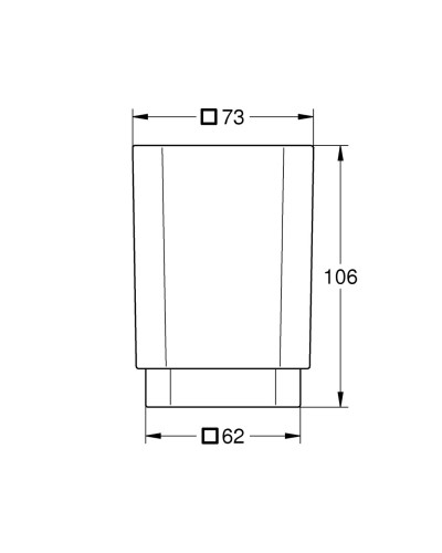 Стакан для зубних щіток Grohe Selection Cube (40783000)