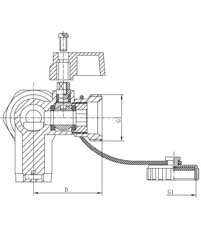 Комплект арматуры для подключения расширительного бака KOER KR.1045 - 1" (KR3113)