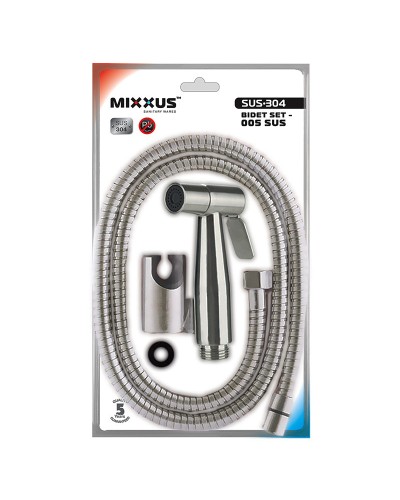 Набір для гігієнічного душу MIXXUS BIDET SET-005 SUS (нерж. сталі SUS304) (MI5986)