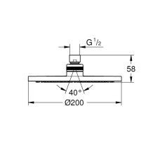 Grohe New Tempesta Cosmopolitan 27541001 верхний душ с одним режимом
