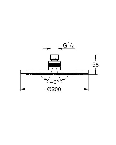 Grohe New Tempesta Cosmopolitan 27541001 верхній душ з одним режимом