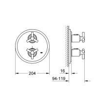 Grohe Atrio 19394000 термостат верхней монтажной части для 35500000