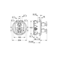 Grohe Atrio 19395000 термостат верхней монтажной части для 35500000