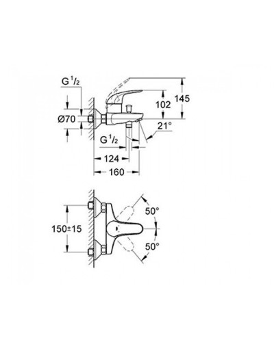 Grohe Swift Eco 23270000 змішувач для ванни (новий арт. 32743000)