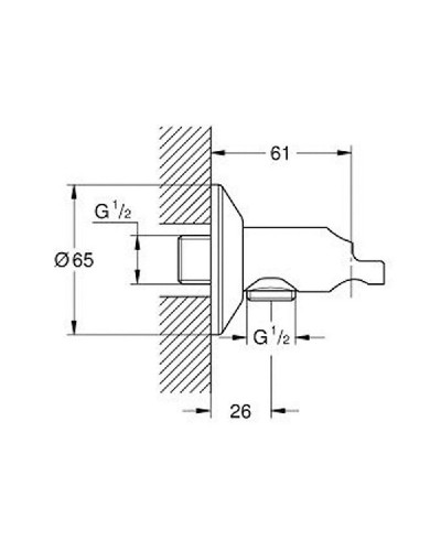 Grohe 26333000 Sena Автоматический клапан с держателем для гигиенического душа