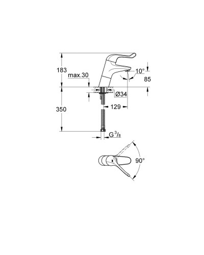 Grohe Euroeco Special 32790000 змішувач для умивальника