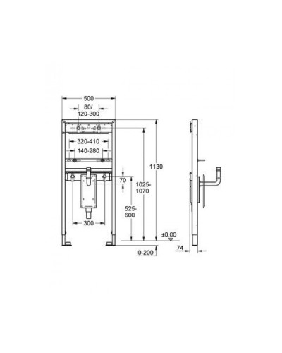 Grohe Rapid SL 38625001 Інсталяція для раковини з вбудованим сифоном