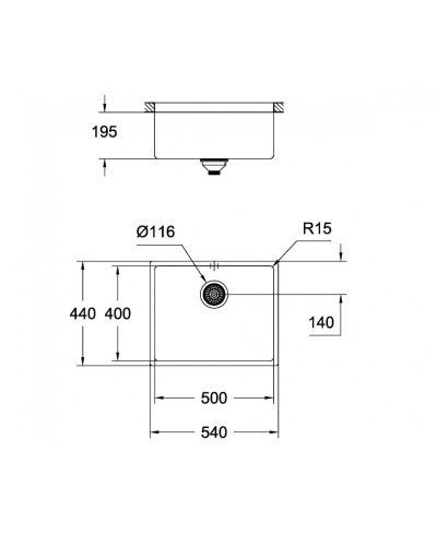 Grohe EX Sink 31574GN0 Кухонна мийка K700U