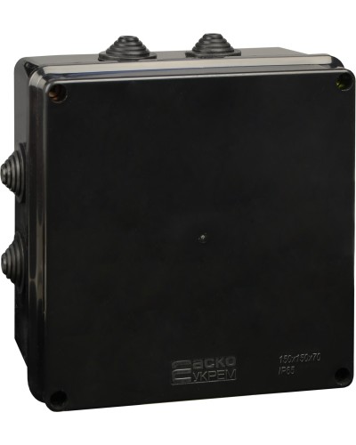 Распределительная коробка серии UAtmo Jet Black 150*150*70 (уп. 9шт)