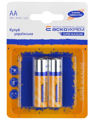 Батарейка лужна AА.LR6.BL2 (blister 2)