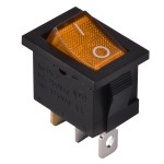 KCD1-2-101N YL/B  220V Перемикач 1 клав. жовтий з підсвічуванням