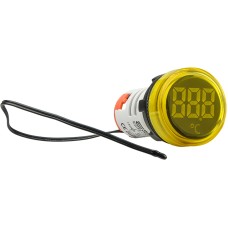 Круглий цифровий вимірювач температури ED16-22WD -25С - 150С (жовтий)
