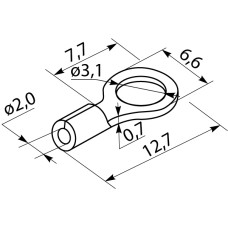 Наконечники под винт с изоляцией RV 2-3,2 (100 шт.)