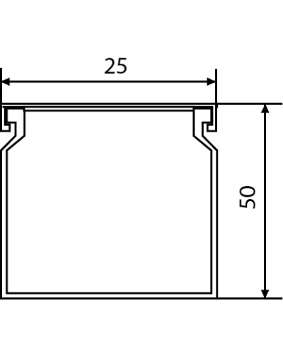 Перфорований короб 50*25/2000мм (В*Ш)