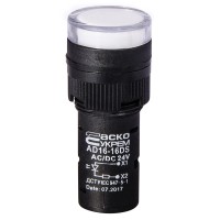 Сигнальная арматура AD16-16DS белая 24V АC/DC