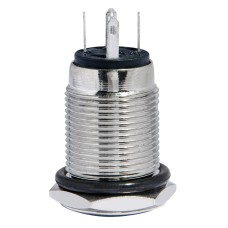 TYJ 16-261 Кнопка металлическая плоская с подсветкой, 1NO+1NC, красная 220V.