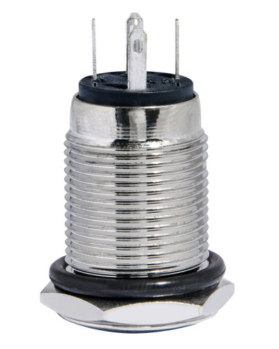 TYJ 16-261 Кнопка металева пласка з підсвічуванням, 1NO+1NC, червона 220V.
